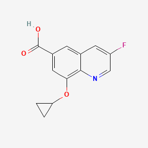 molecular formula C13H10FNO3 B15365627 8-Cyclopropoxy-3-fluoroquinoline-6-carboxylic acid 