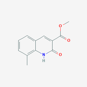 molecular formula C12H11NO3 B15365830 Methyl 8-methyl-2-oxo-1,2-dihydroquinoline-3-carboxylate 