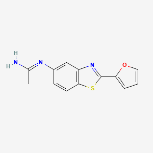 molecular formula C13H11N3OS B15365853 n-(2-Furan-2-ylbenzothiazol-5-yl)acetamidine 
