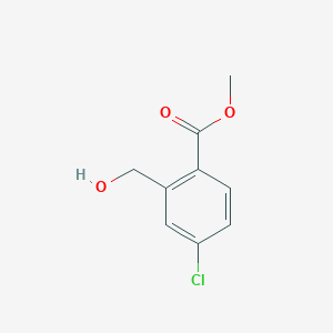 molecular formula C9H9ClO3 B15365891 Methyl 4-chloro-2-(hydroxymethyl)benzoate 