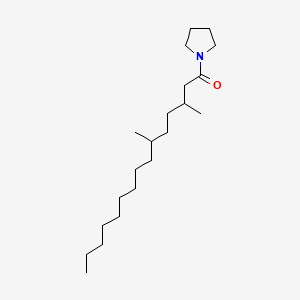 molecular formula C21H41NO B15365946 1-(3,6-Dimethylpentadecanoyl)pyrrolidine CAS No. 56630-62-7