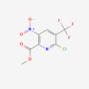 molecular formula C8H4ClF3N2O4 B15365961 Methyl 6-chloro-3-nitro-5-(trifluoromethyl)picolinate 