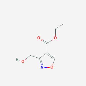 molecular formula C7H9NO4 B15366009 Ethyl 3-(hydroxymethyl)-4-isoxazolecarboxylate 