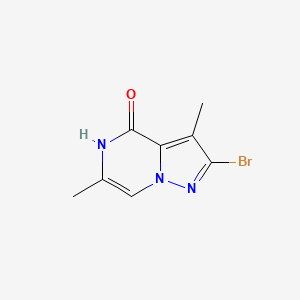 molecular formula C8H8BrN3O B15366024 2-Bromo-3,6-dimethylpyrazolo[1,5-a]pyrazin-4(5H)-one 