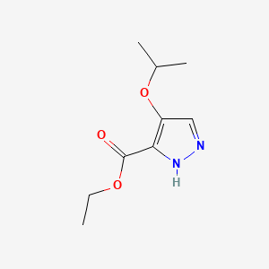 molecular formula C9H14N2O3 B15366051 Ethyl 4-isopropoxy-1H-pyrazole-3-carboxylate 