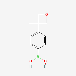 molecular formula C10H13BO3 B15366150 B-[4-(3-Methyl-3-oxetanyl)phenyl]boronic acid CAS No. 1431616-42-0