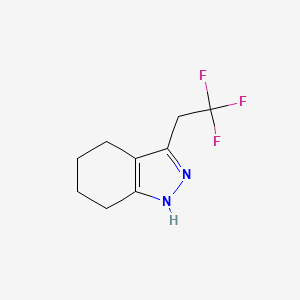 molecular formula C9H11F3N2 B15366168 3-(2,2,2-trifluoroethyl)-4,5,6,7-tetrahydro-1H-indazole 