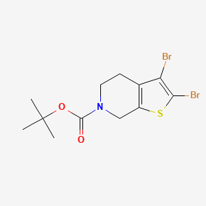 molecular formula C12H15Br2NO2S B15366170 tert-Butyl 2,3-dibromo-4,7-dihydrothieno[2,3-c]pyridine-6(5H)-carboxylate 