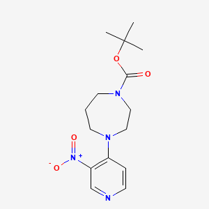molecular formula C15H22N4O4 B15366211 Tert-butyl 4-(3-nitropyridin-4-yl)-1,4-diazepane-1-carboxylate 