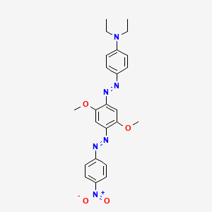 molecular formula C24H26N6O4 B15366238 Benzenamine, 4-[[2,5-dimethoxy-4-[(4-nitrophenyl)azo]phenyl]azo]-N,N-diethyl- CAS No. 57943-75-6