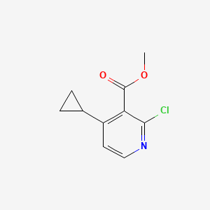 molecular formula C10H10ClNO2 B15366249 Methyl 2-chloro-4-cyclopropyl-3-pyridinecarboxylate 
