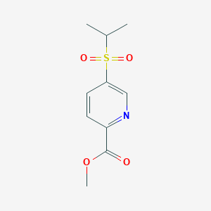 molecular formula C10H13NO4S B15366296 Methyl 5-isopropylsulfonylpyridine-2-carboxylate 