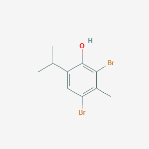 molecular formula C10H12Br2O B15366315 Phenol, 2,4-dibromo-3-methyl-6-(1-methylethyl)- CAS No. 52262-38-1