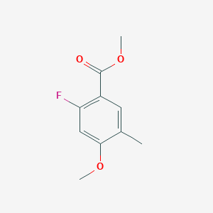 molecular formula C10H11FO3 B15366321 Methyl 2-fluoro-4-methoxy-5-methylbenzoate 