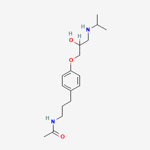 molecular formula C17H28N2O3 B15366380 N-(3-(4-(2-Hydroxy-3-((1-methylethyl)amino)propoxy)phenyl)propyl)acetamide CAS No. 57494-84-5