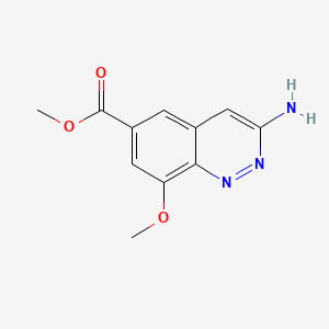 molecular formula C11H11N3O3 B15366476 Methyl 3-amino-8-methoxycinnoline-6-carboxylate 