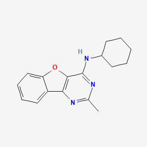 molecular formula C17H19N3O B15366492 N-cyclohexyl-2-methyl[1]benzofuro[3,2-d]pyrimidin-4-amine 