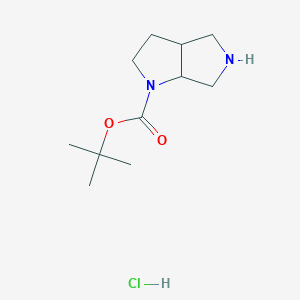 molecular formula C11H21ClN2O2 B15366528 tert-butyl hexahydropyrrolo[3,4-b]pyrrole-1(2H)-carboxylate hydrochloride 