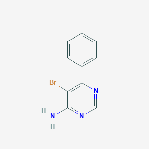 molecular formula C10H8BrN3 B15366538 5-Bromo-6-phenyl-4-pyrimidinamine CAS No. 69193-23-3