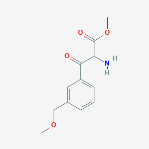 molecular formula C12H15NO4 B15366569 Methyl 2-amino-3-(3-(methoxymethyl)phenyl)-3-oxopropanoate 