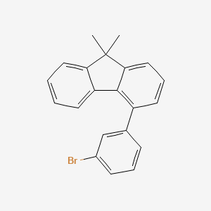 molecular formula C21H17Br B15366711 4-(3-Bromophenyl)-9,9-dimethyl-9H-fluorene 