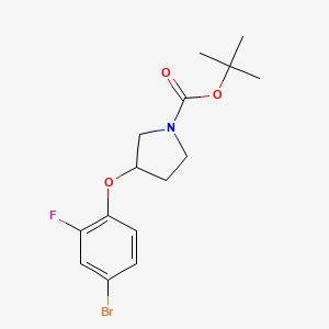 molecular formula C15H19BrFNO3 B15366717 Tert-butyl 3-(4-bromo-2-fluorophenoxy)pyrrolidine-1-carboxylate 