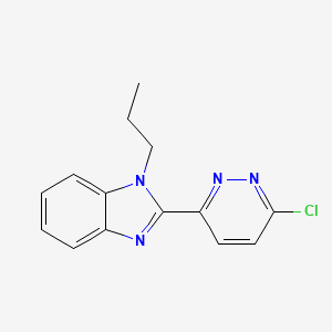 molecular formula C14H13ClN4 B15366756 2-(6-chloro-pyridazin-3-yl)-1-propyl-1H-benzoimidazole 
