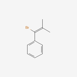 molecular formula C10H11Br B15366791 Benzene, (1-bromo-2-methyl-1-propenyl)- CAS No. 5912-93-6