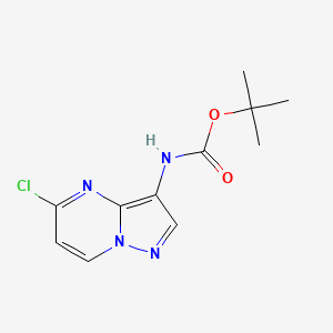 molecular formula C11H13ClN4O2 B15366815 tert-Butyl (5-chloropyrazolo[1,5-a]pyrimidin-3-yl)carbamate 