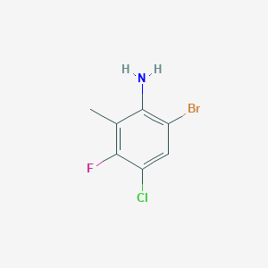 molecular formula C7H6BrClFN B15366868 6-Bromo-4-chloro-3-fluoro-2-methylaniline 