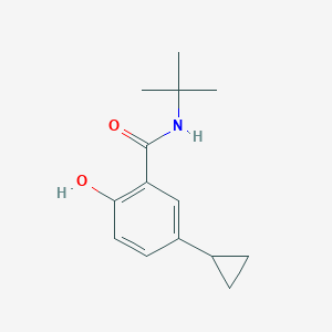 molecular formula C14H19NO2 B15366869 N-tert-butyl-5-cyclopropyl-2-hydroxybenzamide 