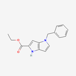 molecular formula C16H16N2O2 B15366881 Ethyl 4-benzyl-1,4-dihydropyrrolo[3,2-b]pyrrole-2-carboxylate 