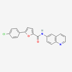 molecular formula C20H13ClN2O2 B15366931 5-(4-chlorophenyl)-N-(quinolin-6-yl)furan-2-carboxamide CAS No. 924289-36-1