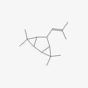 molecular formula C15H24 B15367020 Tricyclo[4.1.0.0(2,4)]heptane, 3,3,7,7-tetramethyl-5-(2-methyl-1-propenyl)- CAS No. 56348-21-1