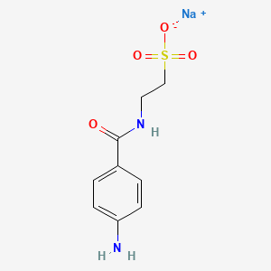 molecular formula C9H11N2NaO4S B15367114 Sodium 2-(4-aminobenzamido)ethanesulfonate 