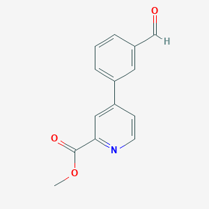 molecular formula C14H11NO3 B15367169 Methyl 4-(3-formylphenyl)pyridine-2-carboxylate CAS No. 859517-98-9