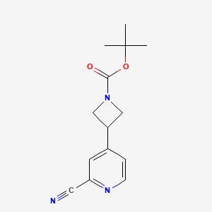 molecular formula C14H17N3O2 B15367188 Tert-butyl 3-(2-cyanopyridin-4-YL)azetidine-1-carboxylate 