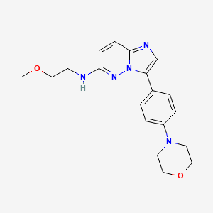 molecular formula C19H23N5O2 B15367215 N-(2-methoxyethyl)-3-(4-morpholinophenyl)imidazo[1,2-b]pyridazin-6-amine 
