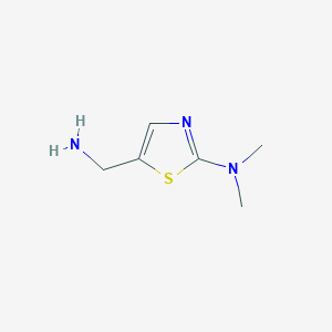 molecular formula C6H11N3S B15367216 5-(Aminomethyl)-N,N-dimethylthiazol-2-amine 