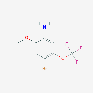 molecular formula C8H7BrF3NO2 B15367272 4-Bromo-2-methoxy-5-(trifluoromethoxy)aniline 