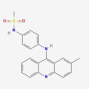 molecular formula C21H19N3O2S B15367309 Methanesulfonanilide, 4'-(2-methyl-9-acridinylamino)- CAS No. 53222-10-9