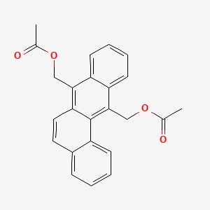 molecular formula C24H20O4 B15367344 Benz(a)anthracene-7,12-dimethanol, diacetate CAS No. 63018-62-2