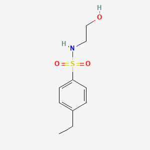molecular formula C10H15NO3S B15367576 Benzenesulfonamide, 4-ethyl-N-(2-hydroxyethyl)- CAS No. 477483-07-1