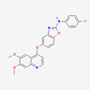 molecular formula C24H18ClN3O4 B15367651 N-(4-Chlorophenyl)-5-[(6,7-Dimethoxyquinolin-4-Yl)oxy]-1,3-Benzoxazol-2-Amine 