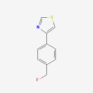molecular formula C10H8FNS B15367701 4-(4-(Fluoromethyl)phenyl)thiazole 