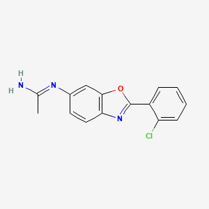 molecular formula C15H12ClN3O B15367728 n-[2-(2-Chlorophenyl)benzoxazol-6-yl]acetamidine 