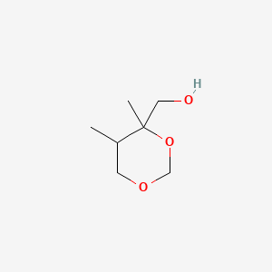 molecular formula C7H14O3 B15367733 1,3-Dioxane-4-methanol, 4,5-dimethyl- CAS No. 54063-16-0