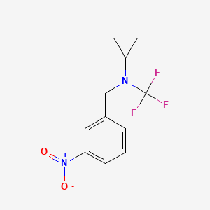 molecular formula C11H11F3N2O2 B15367793 N-(3-nitrobenzyl)-N-(trifluoromethyl)cyclopropanamine 