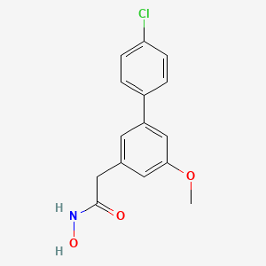 molecular formula C15H14ClNO3 B15367799 4'-Chloro-5-methoxy-3-biphenylylacetohydroxamic acid CAS No. 61888-70-8
