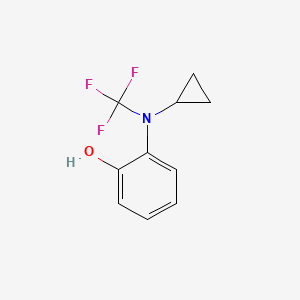 molecular formula C10H10F3NO B15367847 2-(Cyclopropyl(trifluoromethyl)amino)phenol 